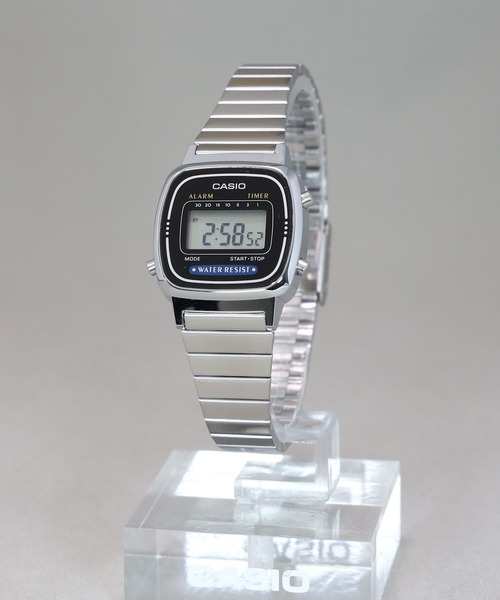 CASIO(カシオ)の「CASIO Collection / LA670WA-1A2JF(デジタル腕時計・レディース・ブラック×シルバー・FREE)」の2枚目の写真