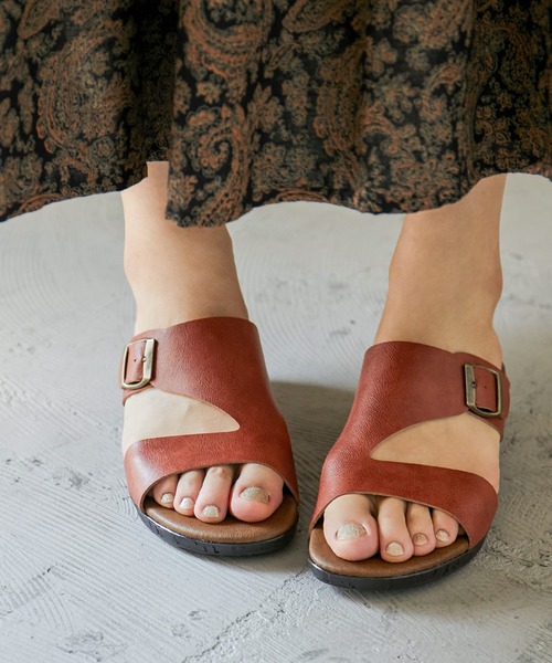 Fashion Letter(ファッションレター)の「日本製フラットサンダル 痛くないサンダル(サンダル・レディース・ブラック/ダークブラウン/ベージュ/グリーン/レンガ・LL/S/M/L)」の12枚目の写真