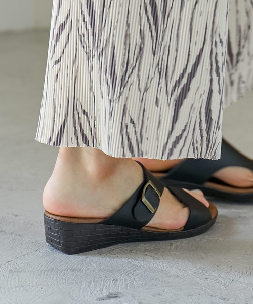 Fashion Letter(ファッションレター)の「日本製フラットサンダル 痛くないサンダル(サンダル・レディース・ブラック/ダークブラウン/ベージュ/グリーン/レンガ・LL/S/M/L)」の11枚目の写真