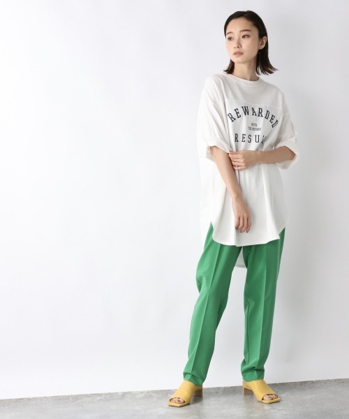 JEANASIS（ジーナシス）の「フットボールロゴBIGTEE/216225（Tシャツ/カットソー・レディース・ホワイト/ライトグレー/ブラック・FREE）」の22枚目の写真