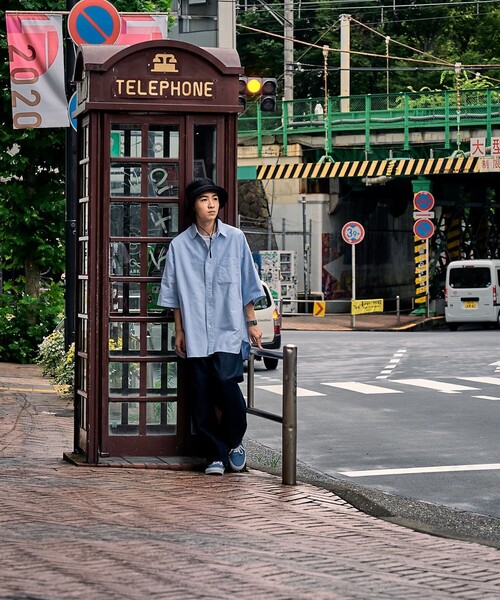 FREAK'S STORE（フリークスストア）の「ビックシルエット オックスフォード BDシャツ 半袖/ボタンダウンシャツ（シャツ/ブラウス・メンズ・ホワイト/ブルー/ストライプ・MEDIUM/LARGE）」の8枚目の写真