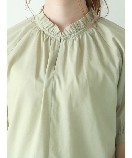 Te chichi（テチチ）の「ラッフル付け衿ブラウス（シャツ/ブラウス・レディース・オフホワイト/グリーン/ブラック・ﾌﾘ-）」の15枚目の写真