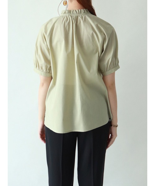 Te chichi（テチチ）の「ラッフル付け衿ブラウス（シャツ/ブラウス・レディース・オフホワイト/グリーン/ブラック・ﾌﾘ-）」の17枚目の写真