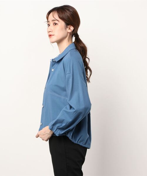 ラルディーニ⭐️シャツジャケット‼️46〜48Ｍ‼️コットンリネンシャンプレー⭐️ブルー 美品 LARDINI ラルディーニ リネン混 テーラードジャケット 48