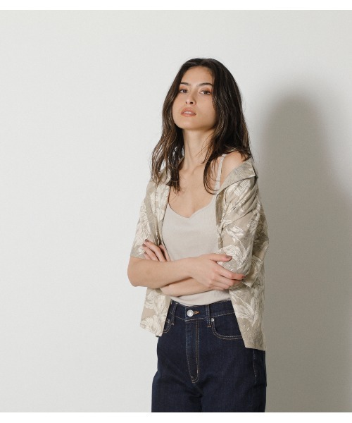 AZUL by moussy(アズールバイマウジー)の「ALOHA PATTERN OPEN SH(シャツ/ブラウス・レディース・ベージュ系その他/ブラック系その他・MEDIUM/SMALL)」の13枚目の写真