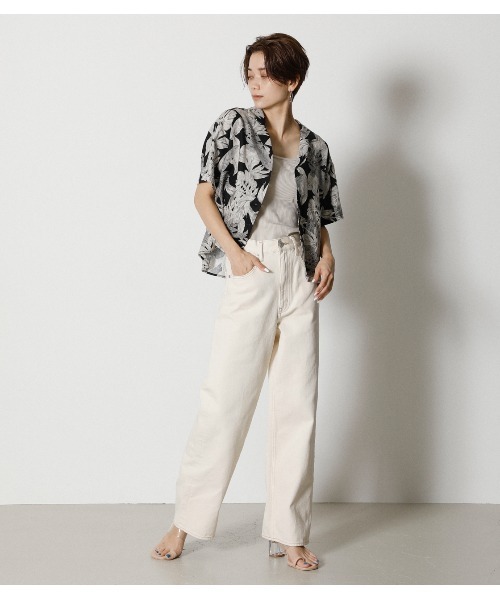 AZUL by moussy(アズールバイマウジー)の「ALOHA PATTERN OPEN SH(シャツ/ブラウス・レディース・ベージュ系その他/ブラック系その他・MEDIUM/SMALL)」の8枚目の写真