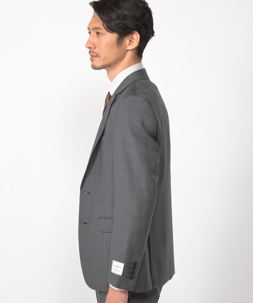 CROWDED CLOSET（クラウデッドクローゼット）の「＜伊REDA（レダ）＞グレンチェック柄アクティブスーツ／別売りベストあり／2ピースビジネスセットアップスーツ（セットアップ・メンズ・グレー/ネイビー・01/02/03/04）」の3枚目の写真