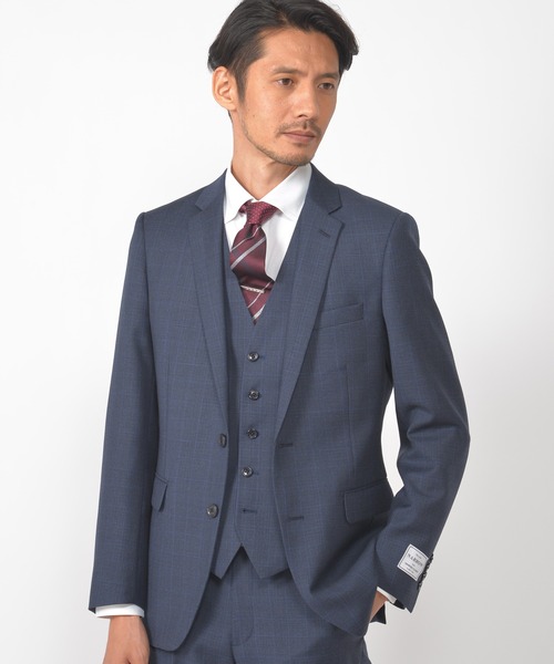 CROWDED CLOSET（クラウデッドクローゼット）の「＜伊REDA（レダ）＞グレンチェック柄アクティブスーツ／別売りベストあり／2ピースビジネスセットアップスーツ（セットアップ・メンズ・グレー/ネイビー・01/02/03/04）」の14枚目の写真