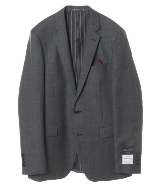 CROWDED CLOSET（クラウデッドクローゼット）の「＜伊REDA（レダ）＞グレンチェック柄アクティブスーツ／別売りベストあり／2ピースビジネスセットアップスーツ（セットアップ・メンズ・グレー/ネイビー・01/02/03/04）」の20枚目の写真