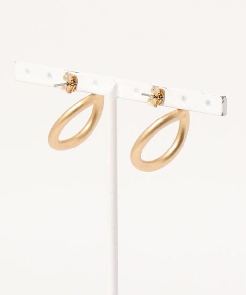 SPIRALGIRL（スパイラルガール）の「マットフープピアス（ピアス（両耳用）・レディース・シルバー/ゴールド・FREE）」の6枚目の写真