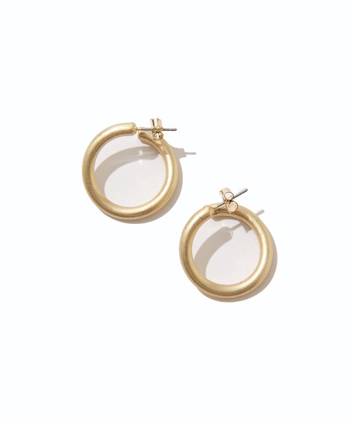 SPIRALGIRL（スパイラルガール）の「マットフープピアス（ピアス（両耳用）・レディース・シルバー/ゴールド・FREE）」の7枚目の写真