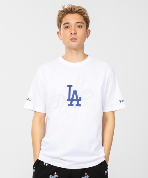 XLARGE（エクストララージ）の「XLARGE×NEWERA×DODGERS S/S CREW NECK TEE（Tシャツ/カットソー・メンズ・ブラック/ホワイト/ベージュ・XL/L/S/M）」の2枚目の写真