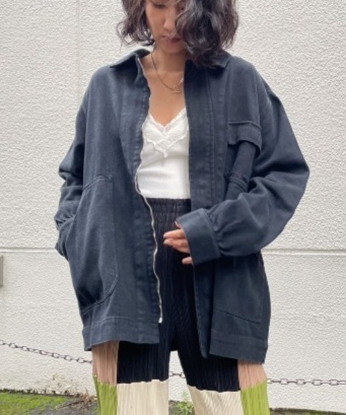 FIG&VIPER(フィグアンドバイパー)の「カツラギZIP JK(その他アウター・レディース・カーキ/アイボリー/ブラック・FREE)」の14枚目の写真