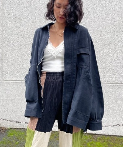 FIG&VIPER(フィグアンドバイパー)の「カツラギZIP JK(その他アウター・レディース・カーキ/アイボリー/ブラック・FREE)」の13枚目の写真