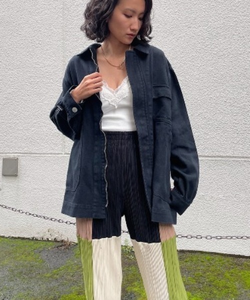 FIG&VIPER(フィグアンドバイパー)の「カツラギZIP JK(その他アウター・レディース・カーキ/アイボリー/ブラック・FREE)」の15枚目の写真