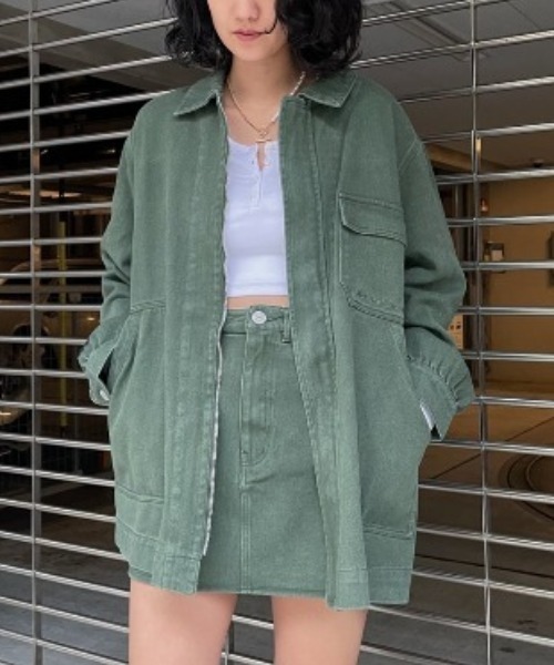 FIG&VIPER(フィグアンドバイパー)の「カツラギZIP JK(その他アウター・レディース・カーキ/アイボリー/ブラック・FREE)」の9枚目の写真