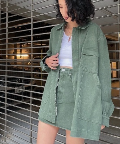 FIG&VIPER(フィグアンドバイパー)の「カツラギZIP JK(その他アウター・レディース・カーキ/アイボリー/ブラック・FREE)」の8枚目の写真