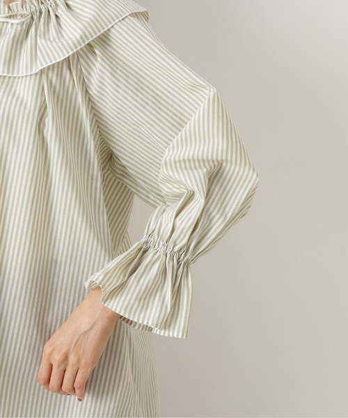 NATURAL BEAUTY BASIC（ナチュラルビューティーベーシック）の「ロンストラッフルカラーブラウス（シャツ/ブラウス・レディース・ベージュ系その他/ブラウン系その他/グリーン系その他3・MEDIUM/SMALL）」の22枚目の写真