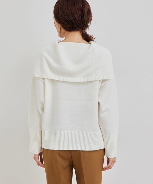 ROPE' PICNIC（ロペピクニック）の「セーラーカラーニットプルオーバー（ニット/セーター・レディース・ブラック/ベージュ/オフホワイト/グリーン系その他・38）」の7枚目の写真