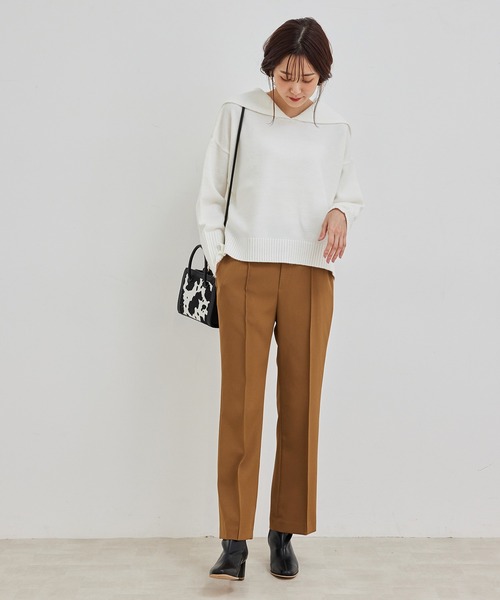 ROPE' PICNIC（ロペピクニック）の「セーラーカラーニットプルオーバー（ニット/セーター・レディース・ブラック/ベージュ/オフホワイト/グリーン系その他・38）」の10枚目の写真