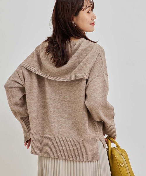 ROPE' PICNIC（ロペピクニック）の「セーラーカラーニットプルオーバー（ニット/セーター・レディース・ブラック/ベージュ/オフホワイト/グリーン系その他・38）」の21枚目の写真