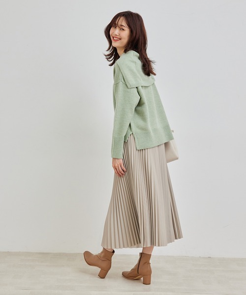 ROPE' PICNIC（ロペピクニック）の「セーラーカラーニットプルオーバー（ニット/セーター・レディース・ブラック/ベージュ/オフホワイト/グリーン系その他・38）」の13枚目の写真