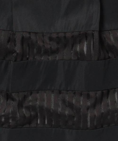 Demi-Luxe BEAMS（デミルクス ビームス）の「ELIN / シアーボーダ プリーツスカート（スカート・レディース・ブラック・36/38）」の6枚目の写真