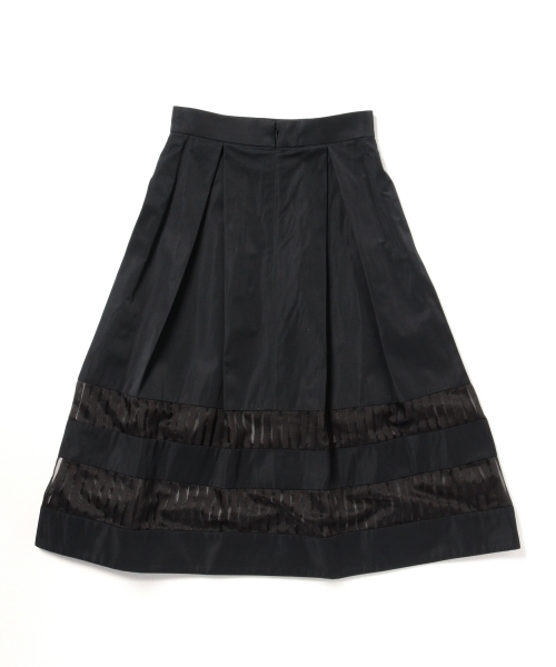 Demi-Luxe BEAMS（デミルクス ビームス）の「ELIN / シアーボーダ プリーツスカート（スカート・レディース・ブラック・36/38）」の7枚目の写真