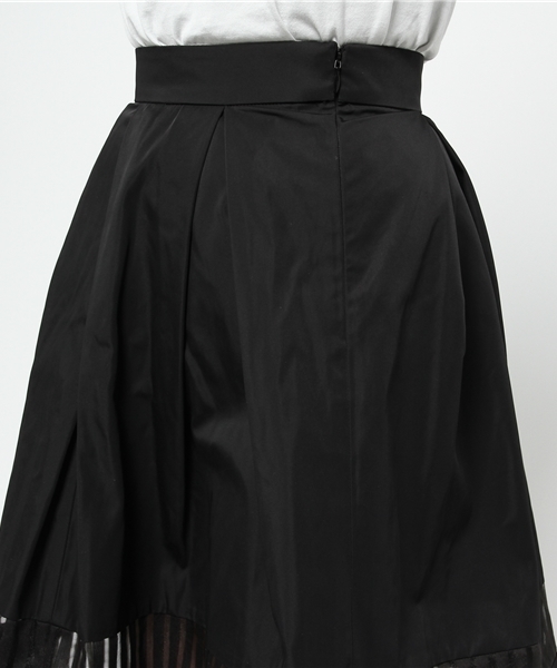 Demi-Luxe BEAMS（デミルクス ビームス）の「ELIN / シアーボーダ プリーツスカート（スカート・レディース・ブラック・36/38）」の10枚目の写真