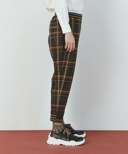 FRAPBOIS（フラボア）の「T/Rチェック パンツ（その他パンツ・レディース・グリーン/ブラウン・2/1/3）」の3枚目の写真