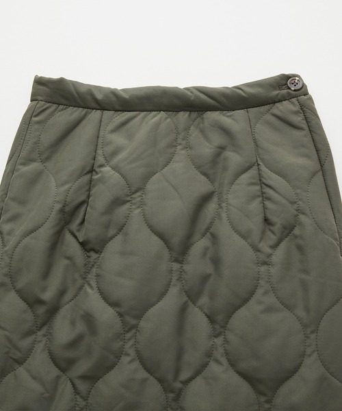 Chaco closet（チャコ クローゼット）の「タフタ キルティングタイトスカート（スカート・レディース・ライトベージュ/ブラック/カーキ・FREE）」の9枚目の写真