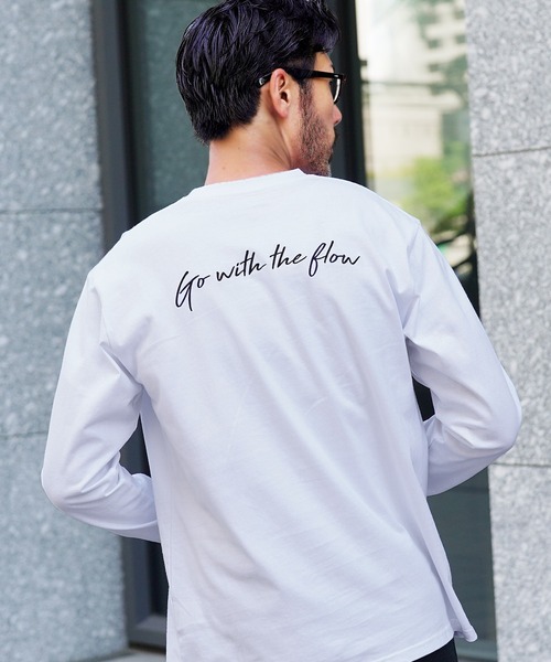 jiggys shop(ジギーズショップ)の「コットン マルチ刺繍 長袖Tシャツ(Tシャツ/カットソー・メンズ・ホワイト/ブラック/ネイビー/ホワイト系その他/ブラック系その他/グレイッシュベージュ/ホワイト系その他2/ブラック系その他3/ブラック系その他2/ホワイト系その他3/グレー系その他2/ホワイト系その他4/ホワイト系6/ブラック系その他5・SMALL/MEDIUM/LARGE/X-LARGE)」の7枚目の写真