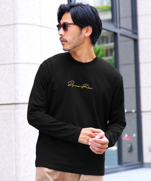 jiggys shop(ジギーズショップ)の「コットン マルチ刺繍 長袖Tシャツ(Tシャツ/カットソー・メンズ・ホワイト/ブラック/ネイビー/ホワイト系その他/ブラック系その他/グレイッシュベージュ/ホワイト系その他2/ブラック系その他3/ブラック系その他2/ホワイト系その他3/グレー系その他2/ホワイト系その他4/ホワイト系6/ブラック系その他5・SMALL/MEDIUM/LARGE/X-LARGE)」の8枚目の写真
