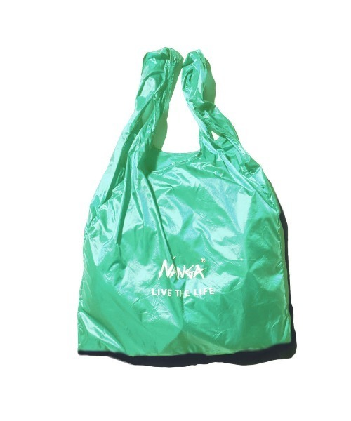 NANGA（ナンガ）の「NANGA POCKETABLE ECO BAG(LIVE THE LIFE)/ナンガ ポケッタブル エコバッグ（エコバッグ/サブバッグ・メンズ・ブラウン/ゴールド/パープル/ネイビー/ボルドー/ブラック/グレー/グリーン系その他/パープル系その他/マスタード・ONE SIZE/FREE）」の4枚目の写真