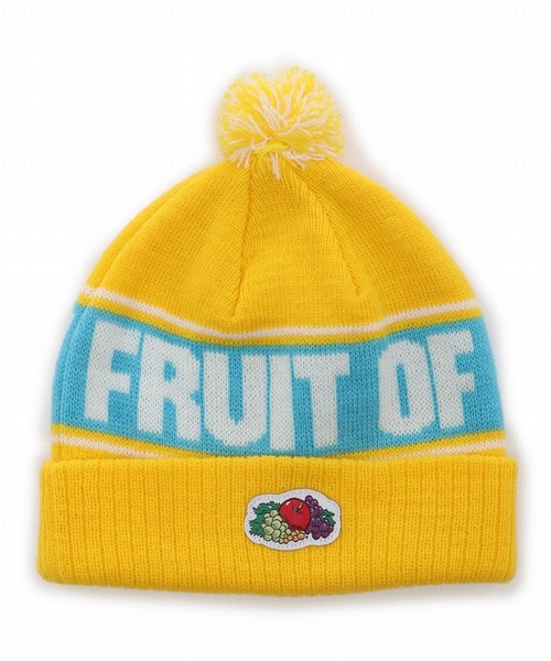 FRUIT OF THE LOOM（フルーツオブザルーム）の「FRUIT OF THE LOOM　[KIDS] BON BON KNIT WATCH（ニットキャップ/ビーニー・キッズ・イエロー/ブルー/ベージュ・FREE）」の3枚目の写真