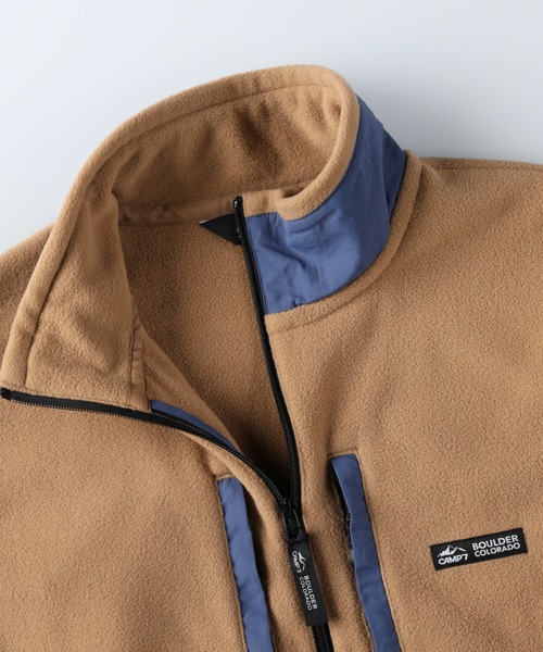 CAMP7(キャンプセブン)の「【CAMP7】ハーフジップフリース(スウェット・メンズ・ベージュ/パープル/ブラック・XL/M/L)」の9枚目の写真