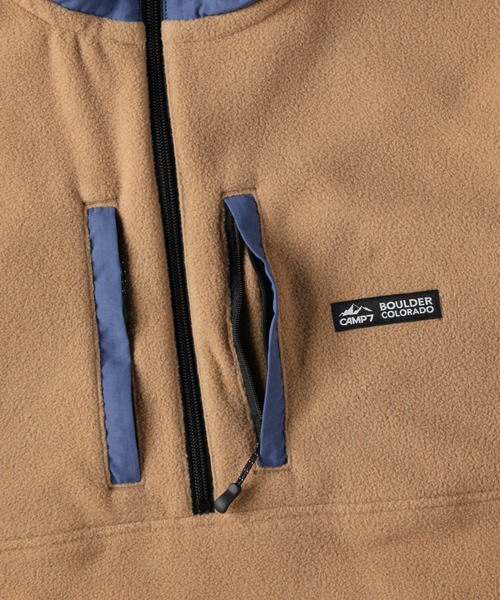 CAMP7(キャンプセブン)の「【CAMP7】ハーフジップフリース(スウェット・メンズ・ベージュ/パープル/ブラック・XL/M/L)」の10枚目の写真
