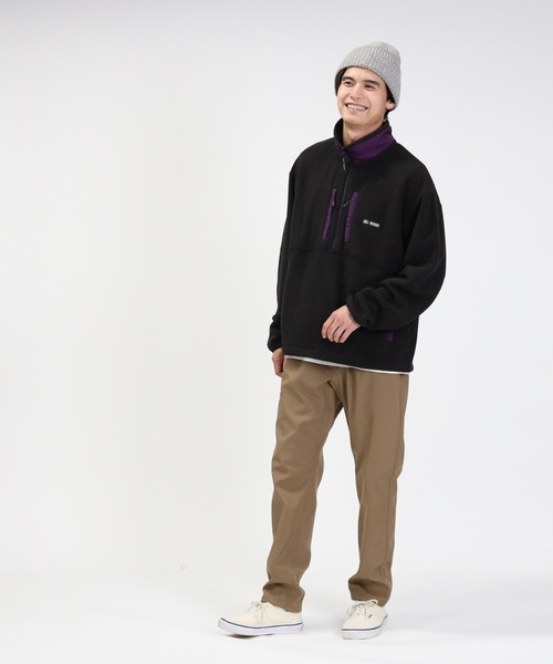 CAMP7(キャンプセブン)の「【CAMP7】ハーフジップフリース(スウェット・メンズ・ベージュ/パープル/ブラック・XL/M/L)」の18枚目の写真
