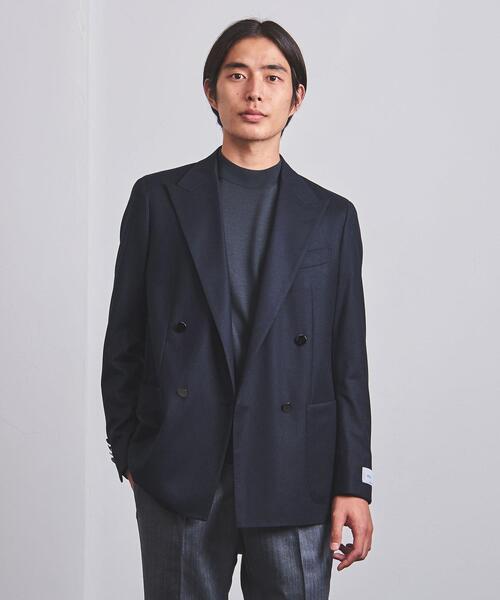 UNITED ARROWS（ユナイテッドアローズ）の「＜UNITED ARROWS＞ サキソニー ダブル 4ボタン ジャケット S-MODEL（テーラードジャケット・メンズ・ネイビー・44/46/48/50/52/54/42）」の2枚目の写真