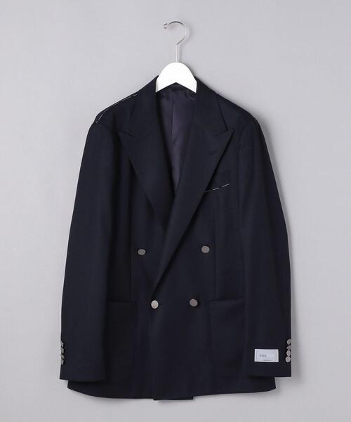 UNITED ARROWS（ユナイテッドアローズ）の「＜UNITED ARROWS＞ サキソニー ダブル 4ボタン ジャケット S-MODEL（テーラードジャケット・メンズ・ネイビー・44/46/48/50/52/54/42）」の3枚目の写真