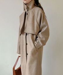 Bab | 【WEB限定】スタンドカラーパイピングロングコート(その他アウター)