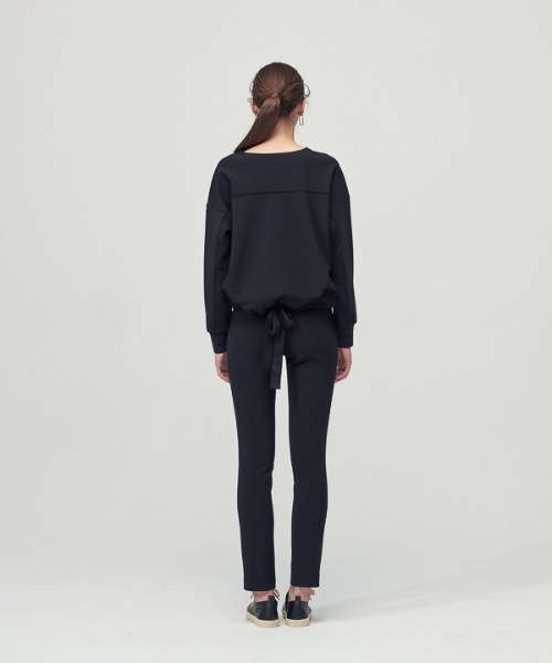 ACUD（アクド）の「【ACUD 】コンフォートリボン ディテールトップ / Comfort Ribbon Detail Top（スウェット・レディース・ブラック/オフホワイト/オリーブ・FREE）」の19枚目の写真