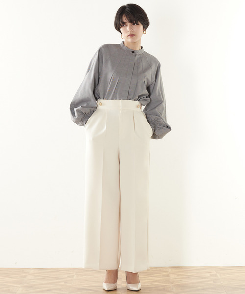 Tiara（ティアラ）の「スタンドカラーボリュームシャツ（シャツ/ブラウス・レディース・ホワイト/ブラック/その他・FREE）」の12枚目の写真