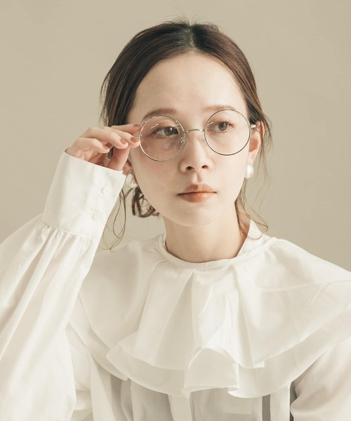 SMELLY（スメリー）の「メタルラウンドダテメガネ（メガネ・レディース・シルバー/ゴールド・-）」の4枚目の写真