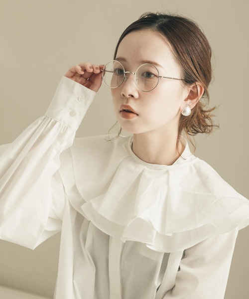 SMELLY（スメリー）の「メタルラウンドダテメガネ（メガネ・レディース・シルバー/ゴールド・-）」の5枚目の写真