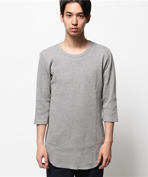 WEGO(ウィゴー)の「WEGO/ワッフルロング7分袖カットソー(Tシャツ/カットソー・メンズ・ホワイト/ホワイト系その他/ブラック系その他/グレー・LARGE/MEDIUM)」の9枚目の写真