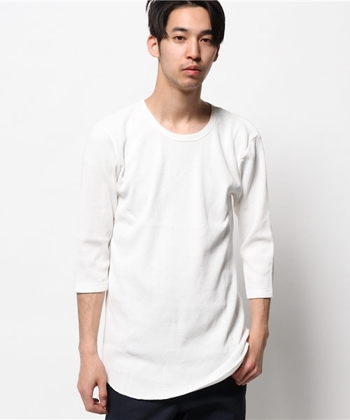 WEGO(ウィゴー)の「WEGO/ワッフルロング7分袖カットソー(Tシャツ/カットソー・メンズ・ホワイト/ホワイト系その他/ブラック系その他/グレー・LARGE/MEDIUM)」の5枚目の写真