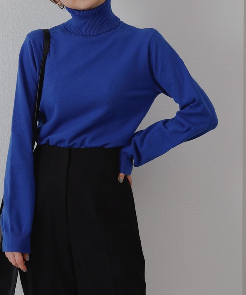 COLONY 2139(コロニートゥーワンスリーナイン)の「リサイクルポリPBTニット(タートルネック)(ニット/セーター・レディース・アイボリー/グリーン/ブラック/グレー/ブルー/グリーン系その他・SMALL/MEDIUM/LARGE)」の6枚目の写真