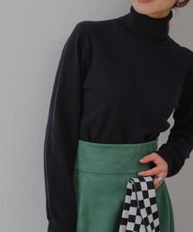 リサイクルポリPBTニット(タートルネック)