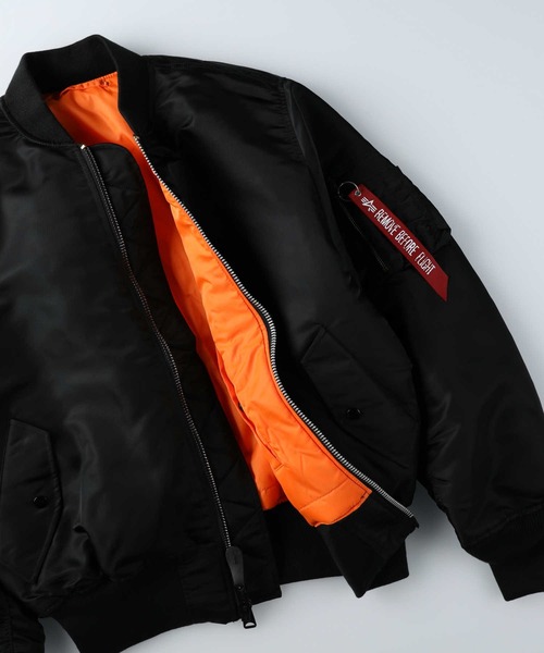 ALPHA_（アルファ）の「【ALPHA】MA-1 CORESPEC（MA-1・メンズ・ブラック/カーキブラウン・M/L/XL）」の2枚目の写真
